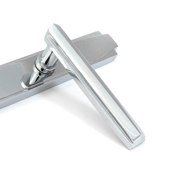 Polished Chrome Art Deco Slimline Lever Espag. Lock Set | From The Anvil-Espagnolette-Yester Home