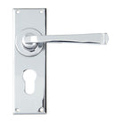 Polished Chrome Avon Lever Euro Lock Set | From The Anvil - Lever Euro - From The Anvil - Yester Home
