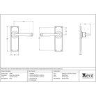 Polished Chrome Avon Lever Latch Set | From The Anvil - Lever Latch - From The Anvil - Yester Home