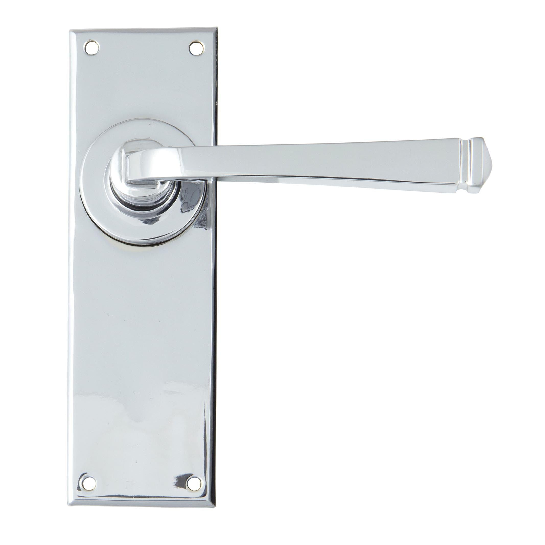 Polished Chrome Avon Lever Latch Set | From The Anvil - Lever Latch - From The Anvil - Yester Home