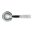 Polished Chrome Avon Round Lever on Rose Set (Art Deco) | From The Anvil-Concealed-Yester Home