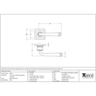 Polished Chrome Avon Round Lever on Rose Set (Square) - Unsprung | From The Anvil-Concealed-Yester Home