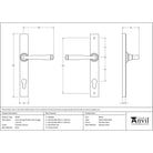 Polished Chrome Avon Slimline Lever Espag. Lock Set | From The Anvil - Espagnolette - From The Anvil - Yester Home