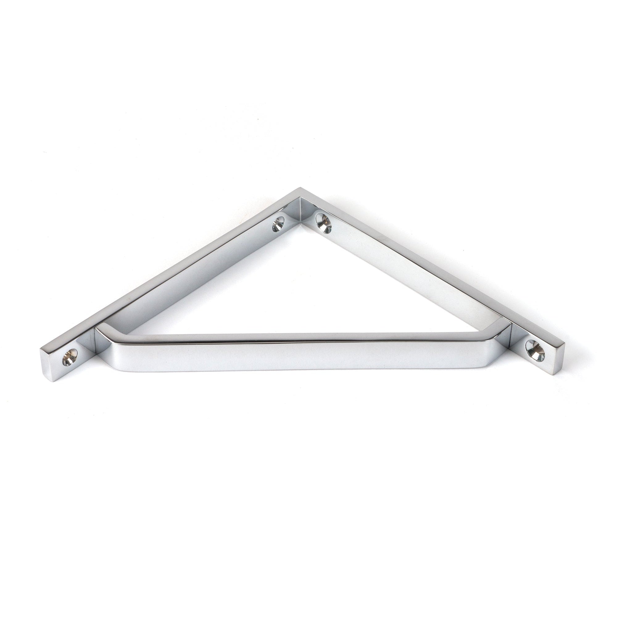Polished Chrome Barton Shelf Bracket (150mm x 150mm) | From The Anvil-Shelf Brackets-Yester Home