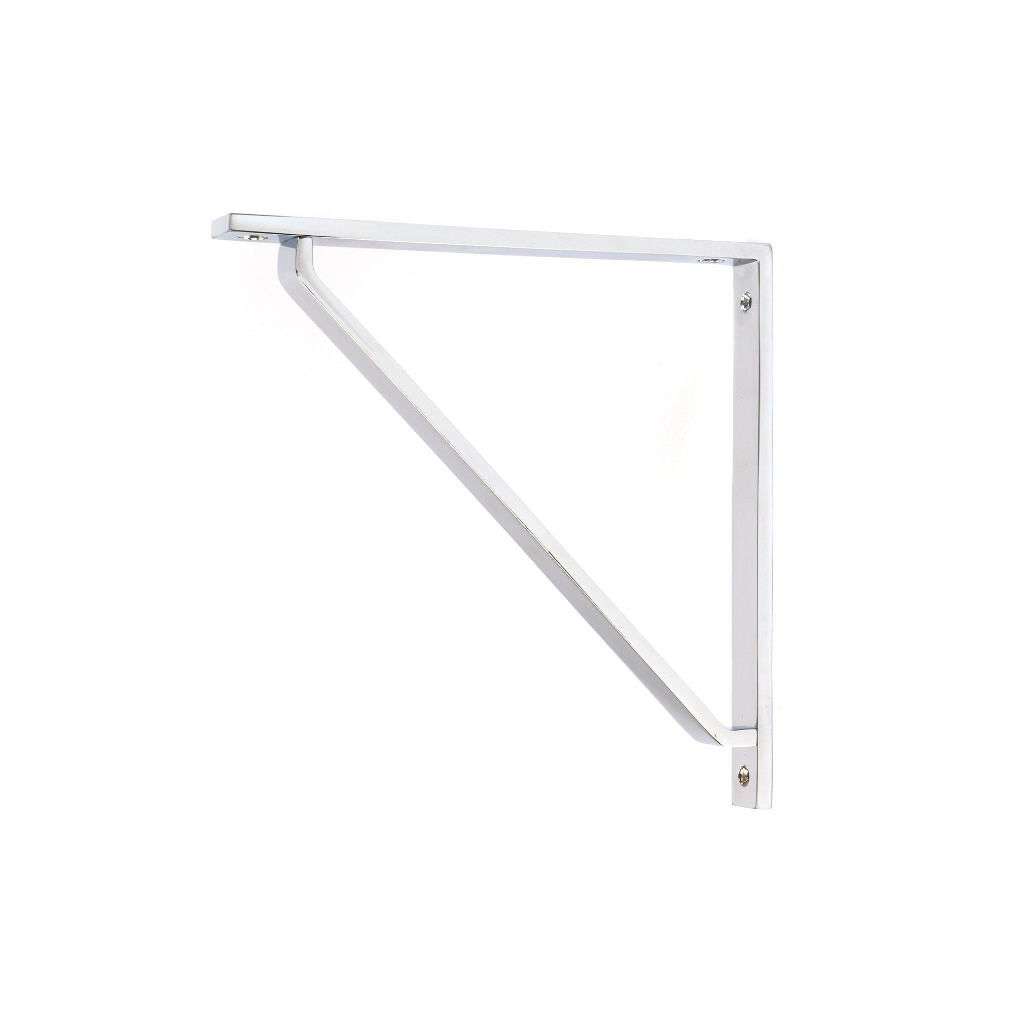 Polished Chrome Barton Shelf Bracket (200mm x 200mm) | From The Anvil-Shelf Brackets-Yester Home