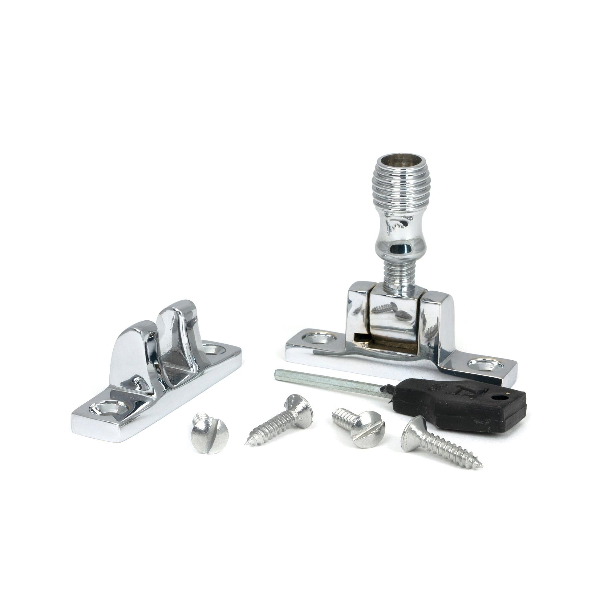 Polished Chrome Beehive Brighton Fastener - Narrow (Square) | From The Anvil - Brighton Fasteners - From The Anvil - Yester Home