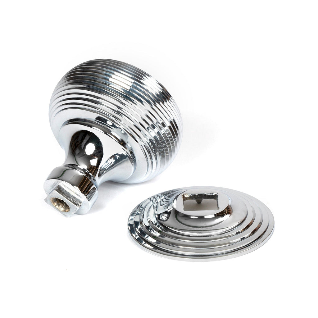 Polished Chrome Beehive Centre Door Knob | From The Anvil-Centre Door Knobs-Yester Home