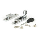 Polished Chrome Beehive Quadrant Fastener - Narrow | From The Anvil - Quadrant Fasteners - From The Anvil - Yester Home