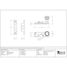 Polished Chrome Beehive Sash Hook Fastener | From The Anvil-Sash Hook Fasteners-Yester Home