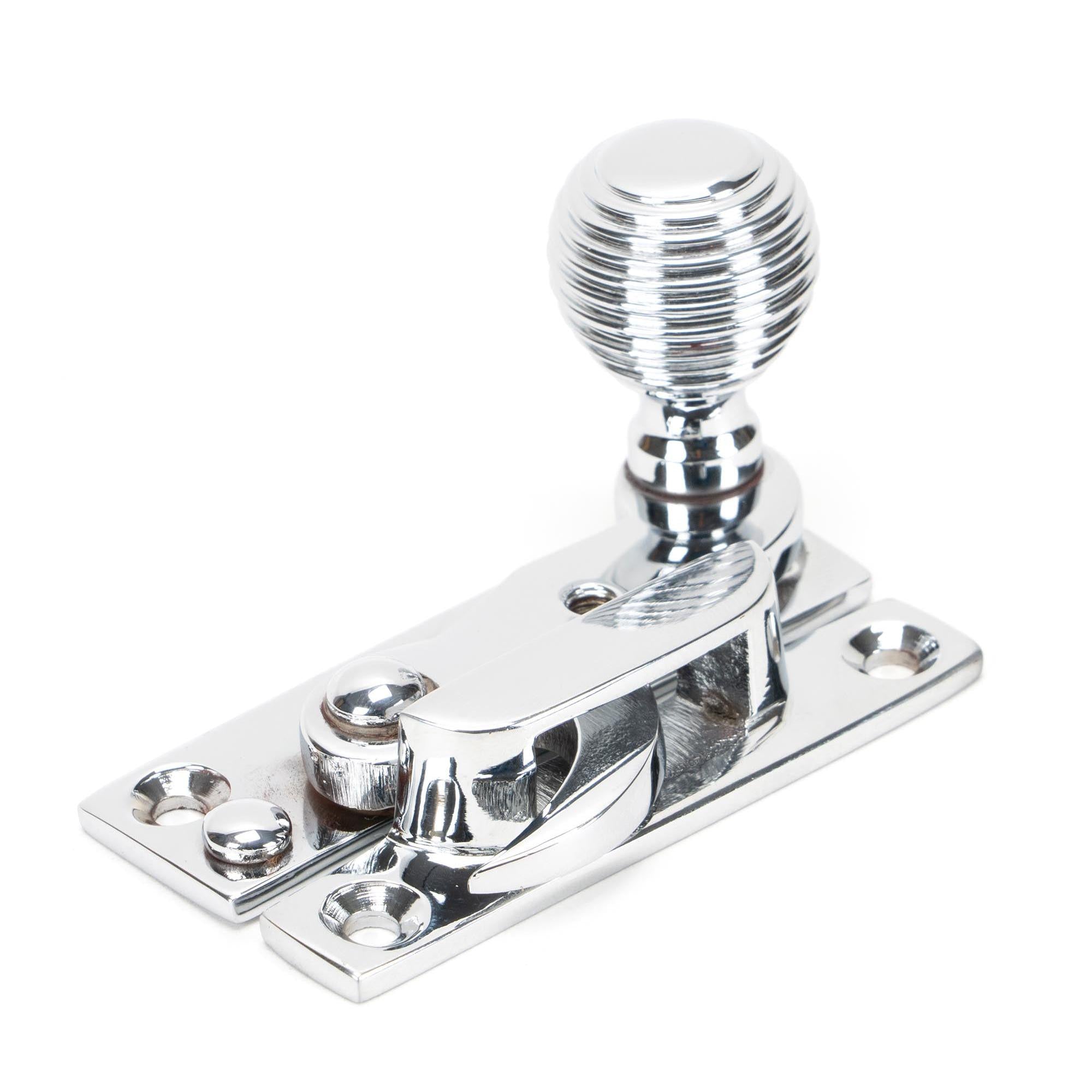 Polished Chrome Beehive Sash Hook Fastener | From The Anvil - Sash Hook Fasteners - From The Anvil - Yester Home