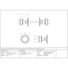 Polished Chrome Brockworth Mortice Knob Set | From The Anvil - Mortice Knobs - From The Anvil - Yester Home