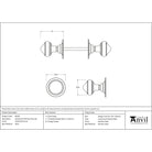 Polished Chrome Brockworth Mortice Knob Set | From The Anvil-Mortice Knobs-Yester Home