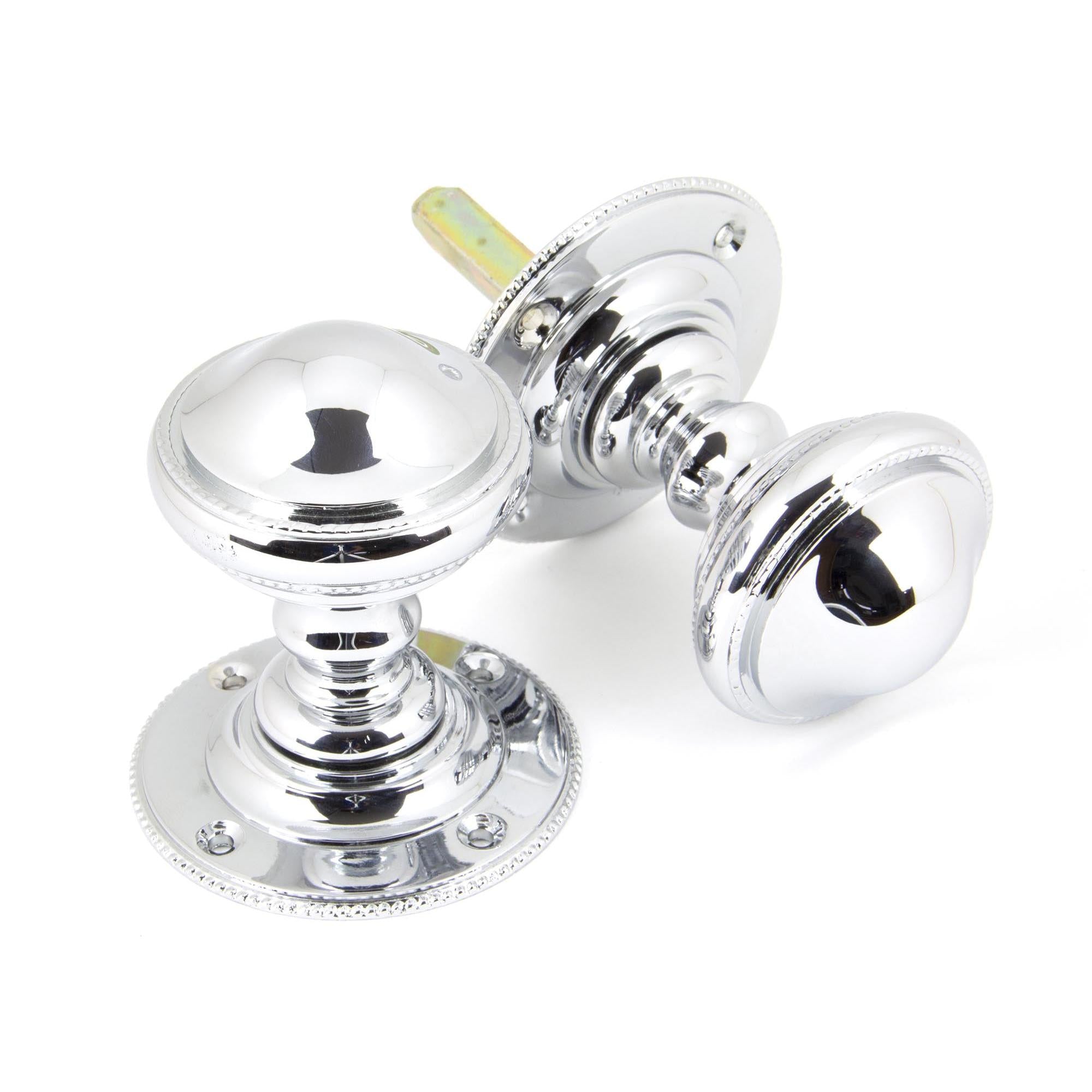 Polished Chrome Brockworth Mortice Knob Set | From The Anvil - Mortice Knobs - From The Anvil - Yester Home
