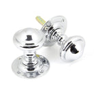 Polished Chrome Brockworth Mortice Knob Set | From The Anvil-Mortice Knobs-Yester Home