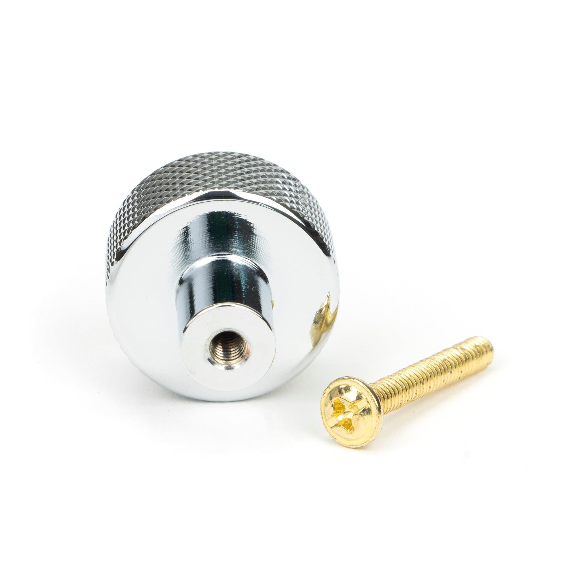 Polished Chrome Brompton Cabinet Knob - 25mm (No rose) | From The Anvil - Cabinet Knobs - From The Anvil - Yester Home