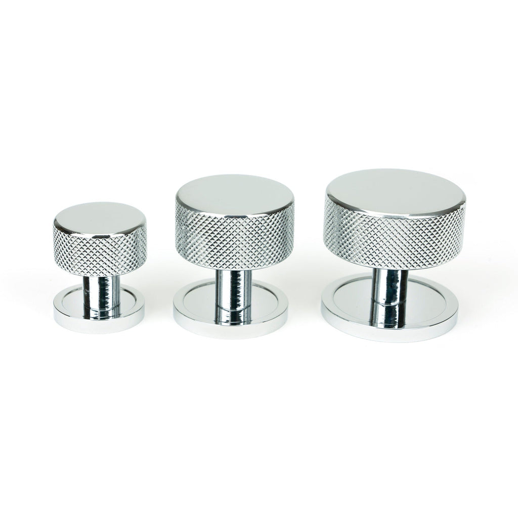 Polished Chrome Brompton Cabinet Knob - 25mm (Plain) | From The Anvil-Cabinet Knobs-Yester Home