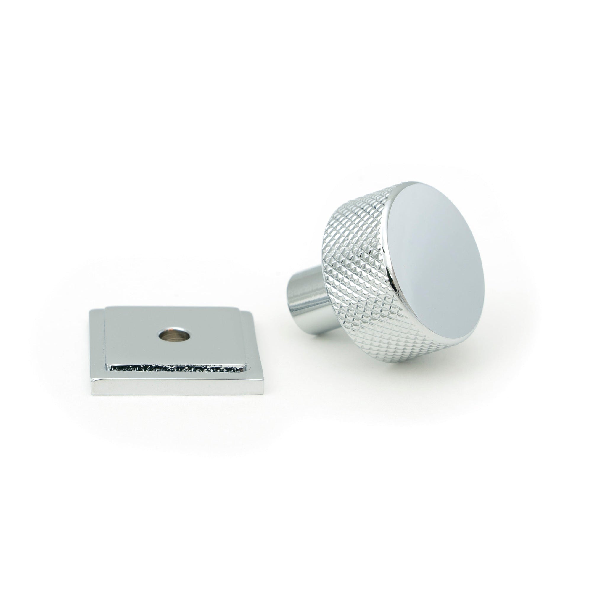Polished Chrome Brompton Cabinet Knob - 25mm (Square) | From The Anvil-Cabinet Knobs-Yester Home