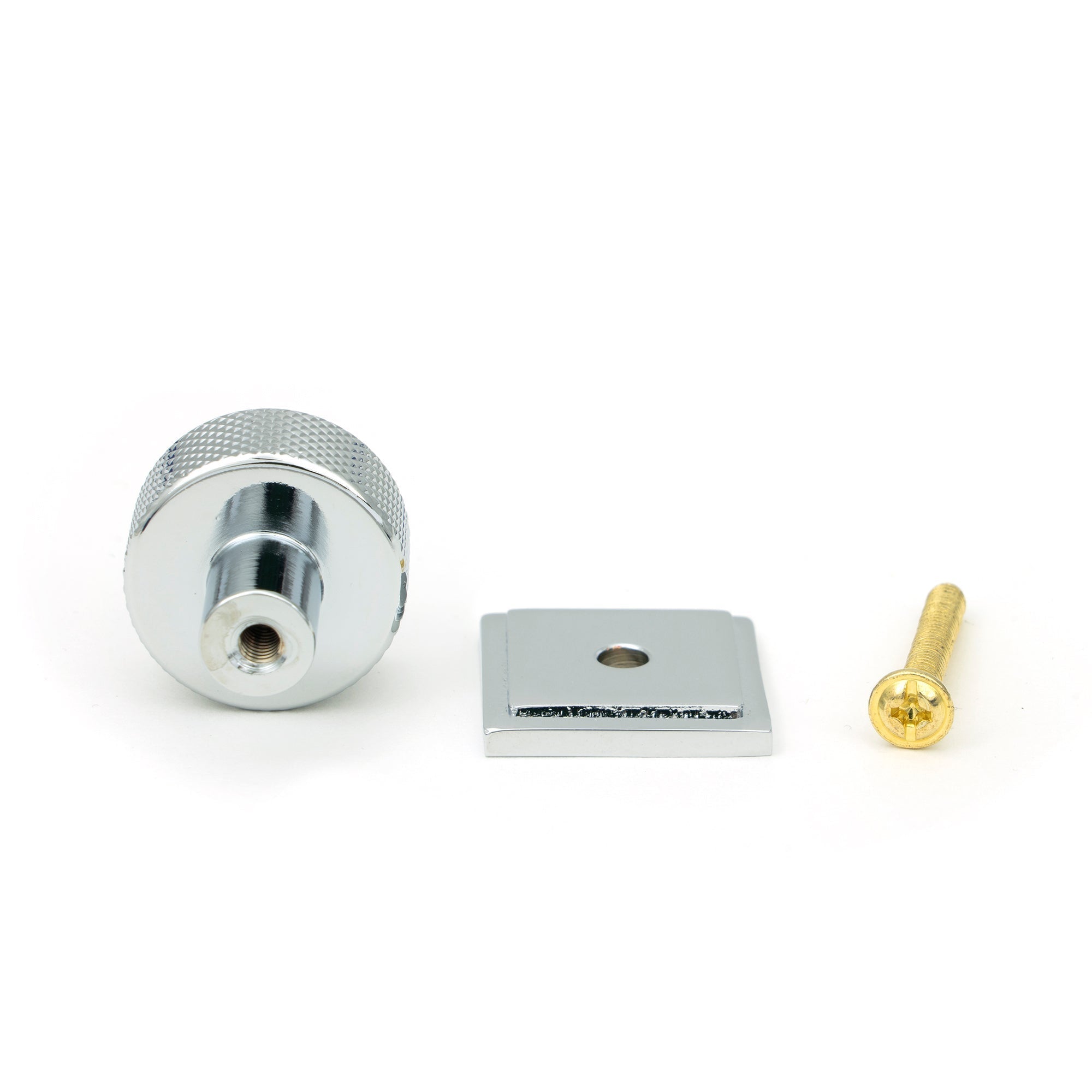 Polished Chrome Brompton Cabinet Knob - 25mm (Square) | From The Anvil-Cabinet Knobs-Yester Home