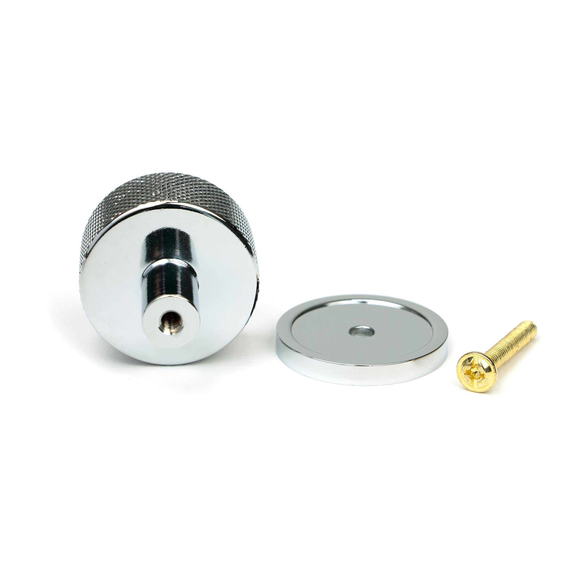 Polished Chrome Brompton Cabinet Knob - 32mm (Plain) | From The Anvil - Cabinet Knobs - From The Anvil - Yester Home