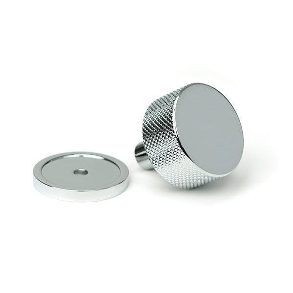 Polished Chrome Brompton Cabinet Knob - 32mm (Plain) | From The Anvil-Cabinet Knobs-Yester Home