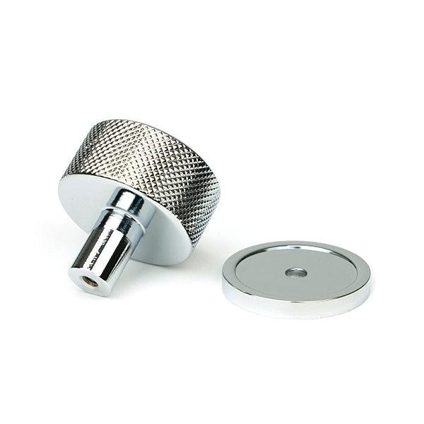 Polished Chrome Brompton Cabinet Knob - 32mm (Plain) | From The Anvil-Cabinet Knobs-Yester Home