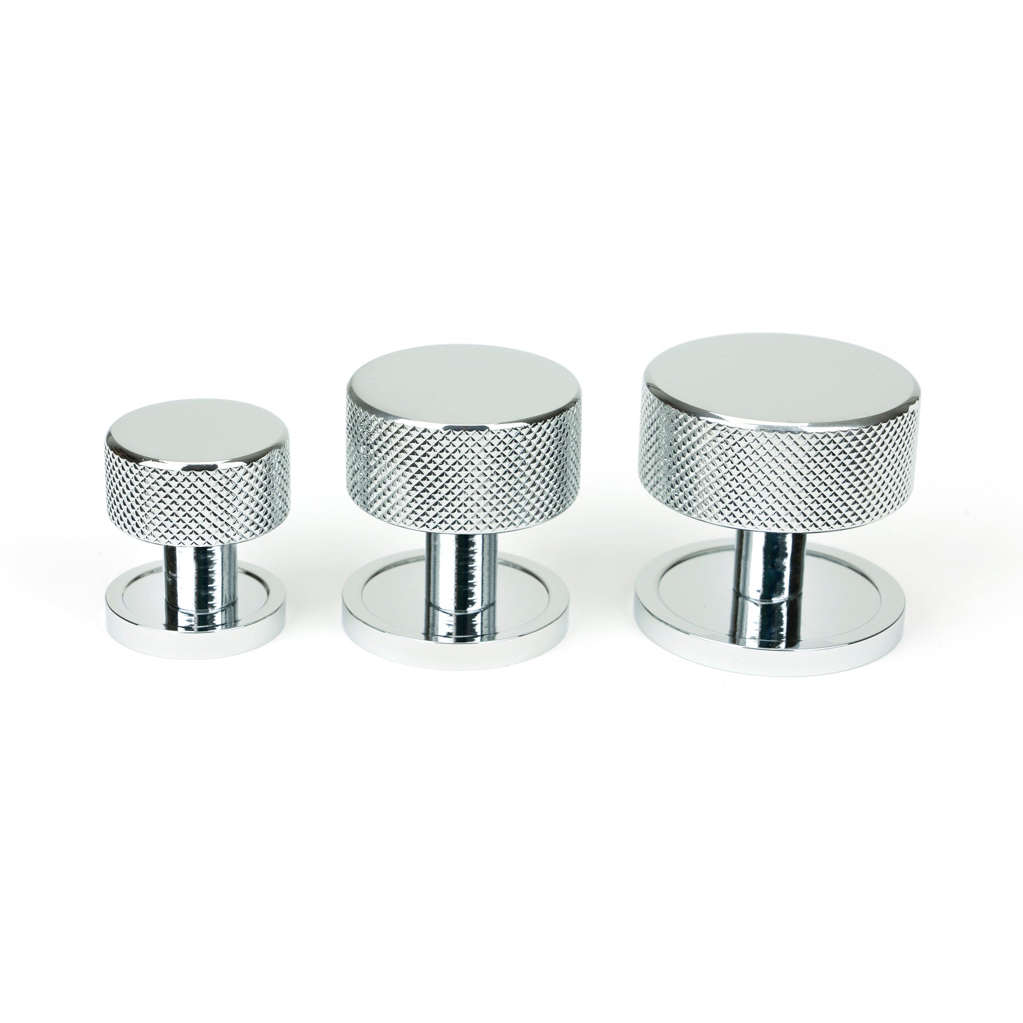 Polished Chrome Brompton Cabinet Knob - 32mm (Plain) | From The Anvil-Cabinet Knobs-Yester Home
