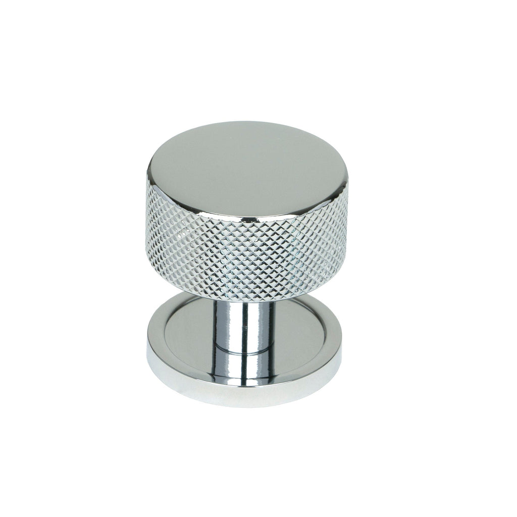Polished Chrome Brompton Cabinet Knob - 32mm (Plain) | From The Anvil-Cabinet Knobs-Yester Home