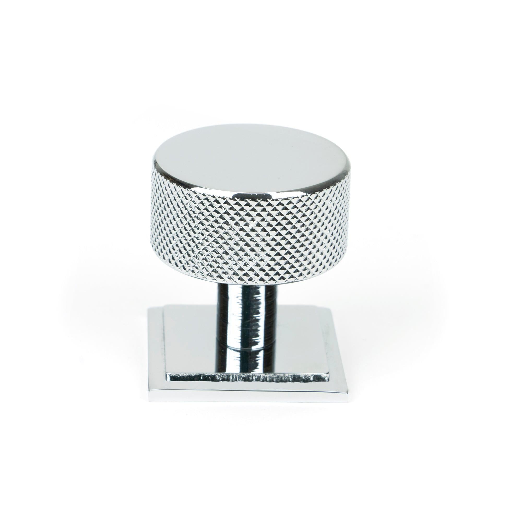 Polished Chrome Brompton Cabinet Knob - 32mm (Square) | From The Anvil - Cabinet Knobs - From The Anvil - Yester Home