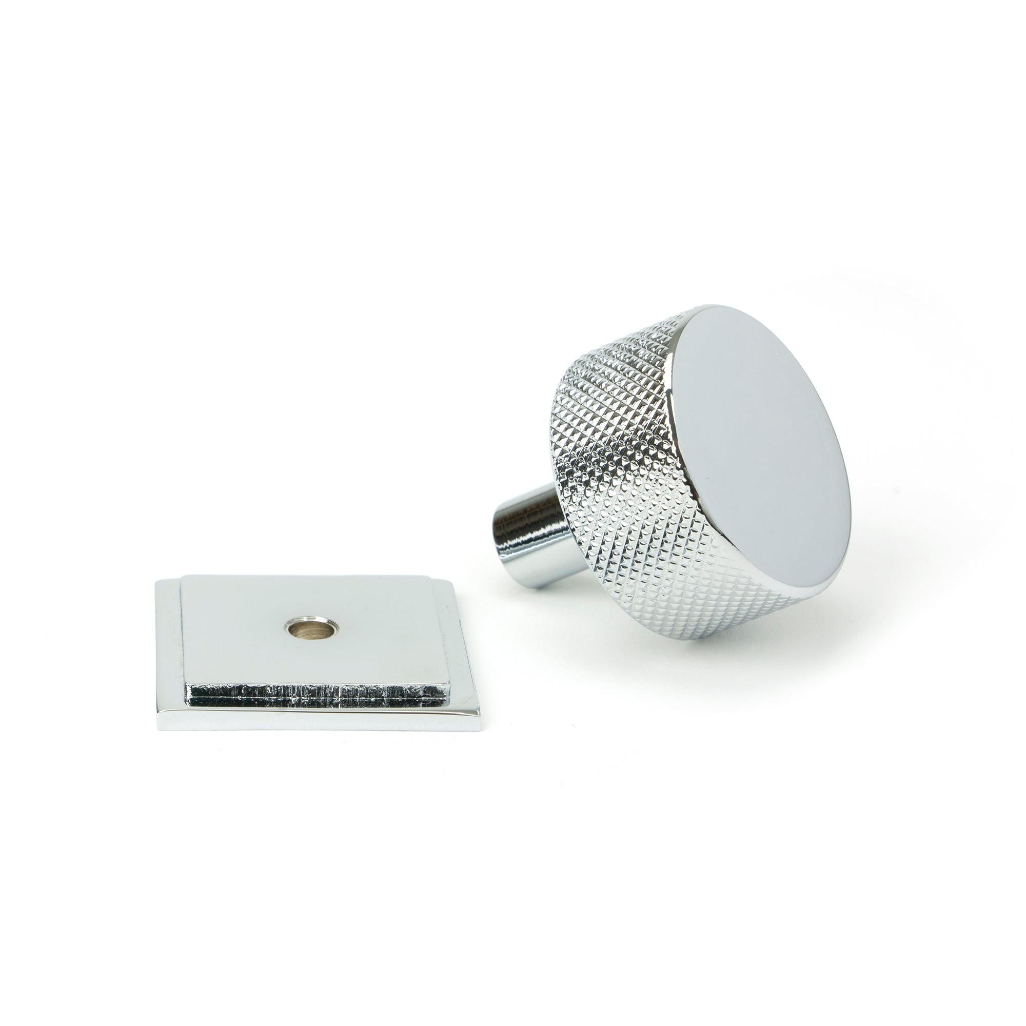 Polished Chrome Brompton Cabinet Knob - 32mm (Square) | From The Anvil - Cabinet Knobs - From The Anvil - Yester Home