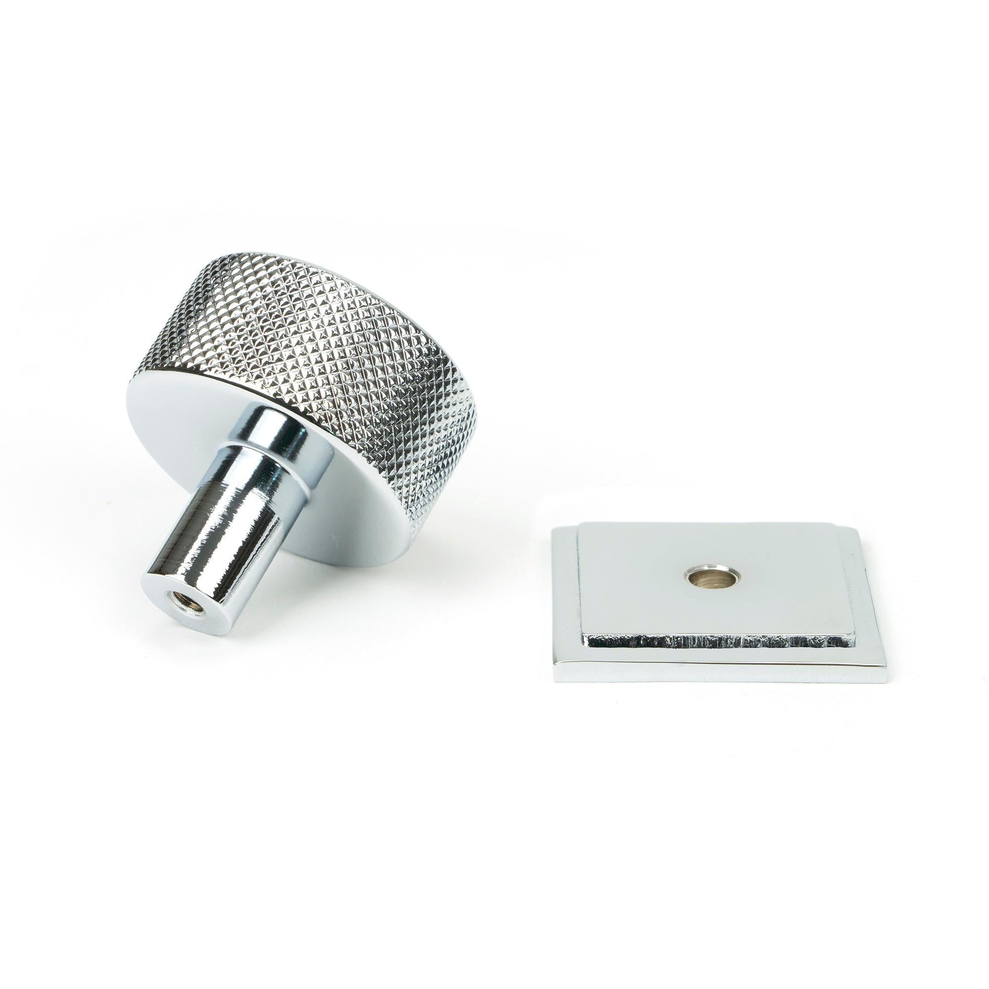 Polished Chrome Brompton Cabinet Knob - 32mm (Square) | From The Anvil - Cabinet Knobs - From The Anvil - Yester Home