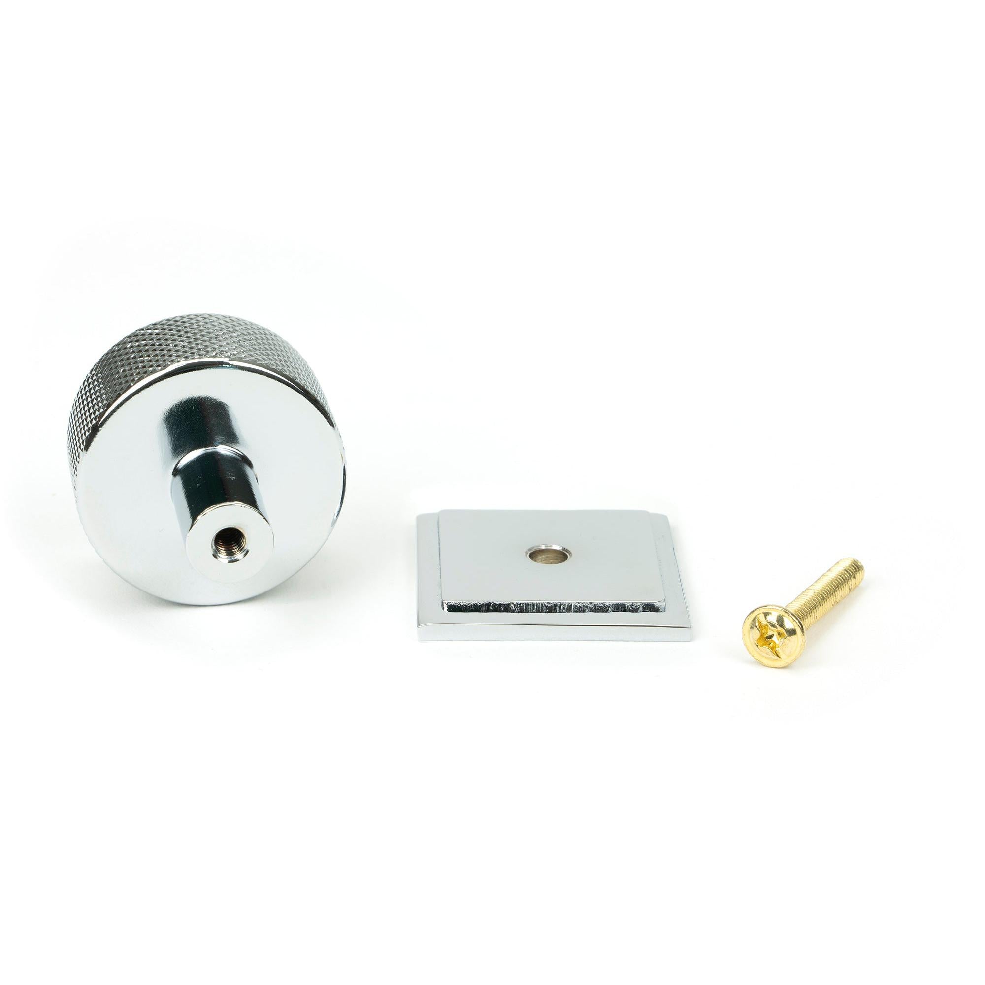 Polished Chrome Brompton Cabinet Knob - 32mm (Square) | From The Anvil - Cabinet Knobs - From The Anvil - Yester Home