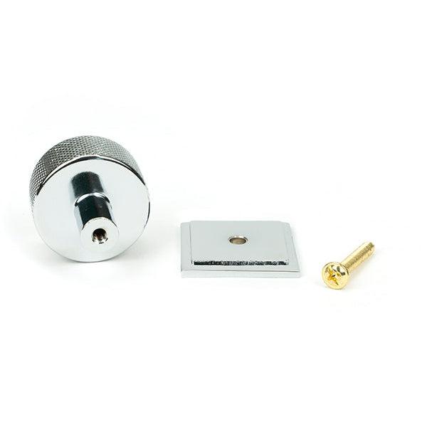 Polished Chrome Brompton Cabinet Knob - 32mm (Square) | From The Anvil-Cabinet Knobs-Yester Home