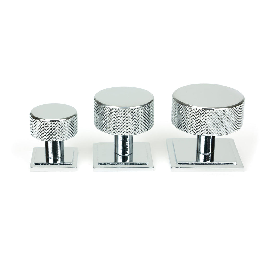 Polished Chrome Brompton Cabinet Knob - 32mm (Square) | From The Anvil