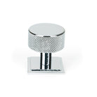 Polished Chrome Brompton Cabinet Knob - 32mm (Square) | From The Anvil-Cabinet Knobs-Yester Home