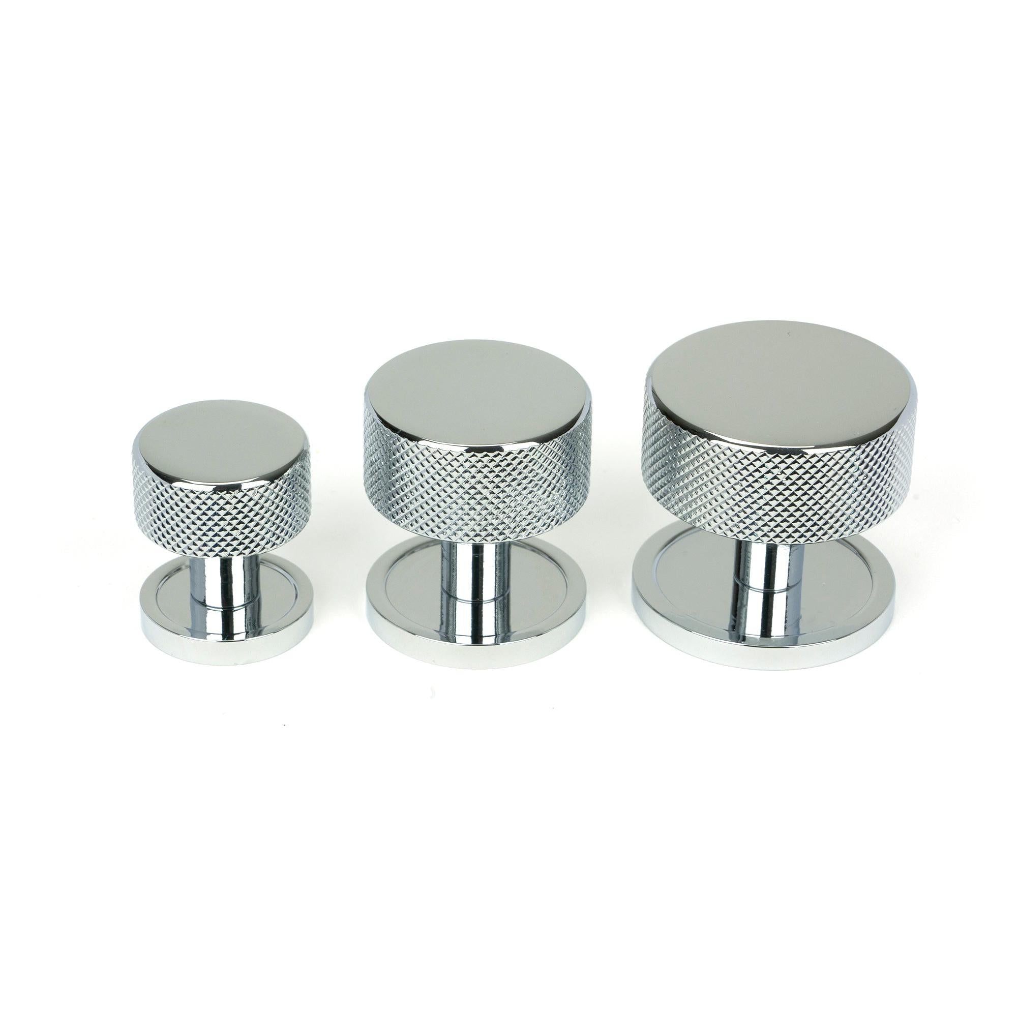 Polished Chrome Brompton Cabinet Knob - 38mm (Plain) | From The Anvil - Cabinet Knobs - From The Anvil - Yester Home