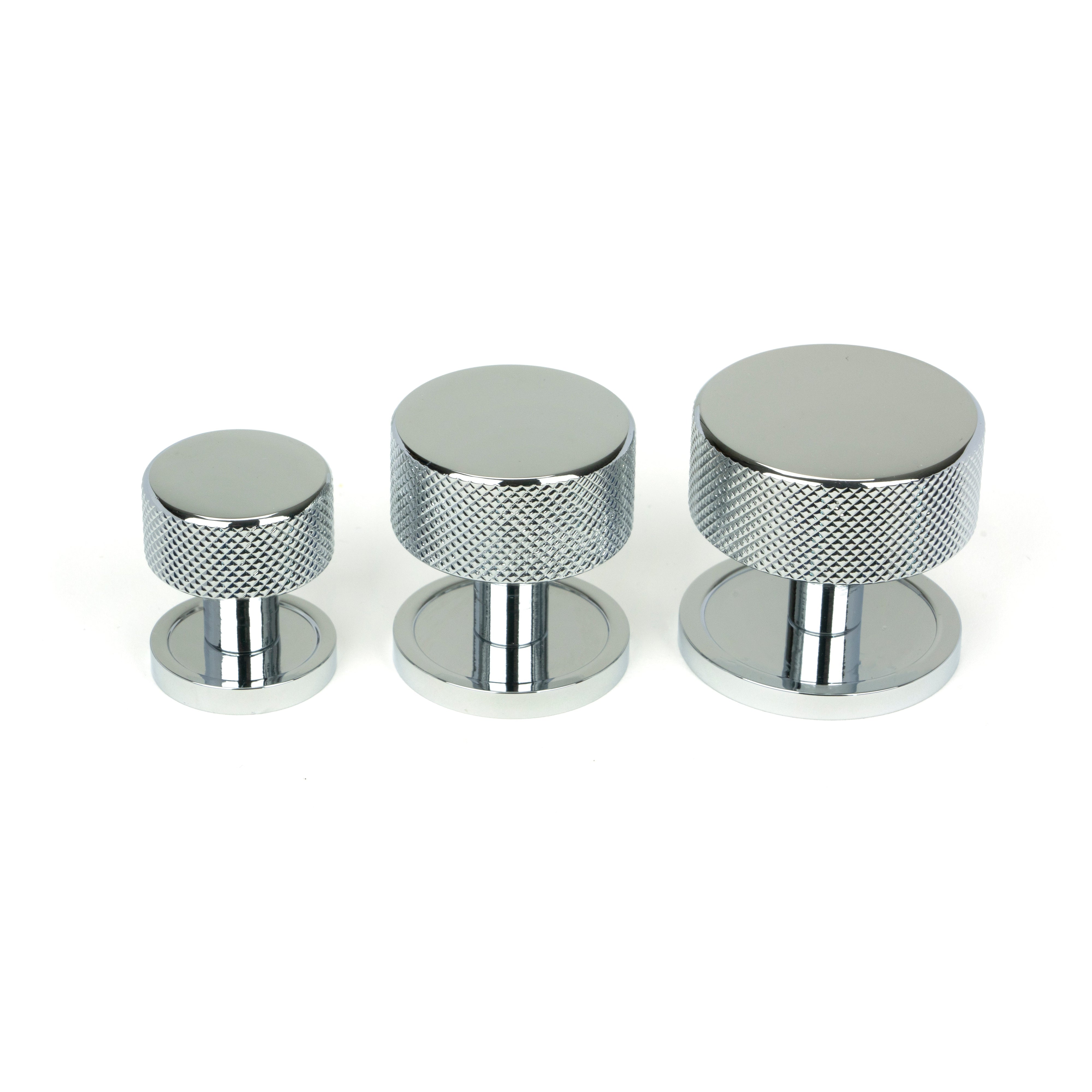 Polished Chrome Brompton Cabinet Knob - 38mm (Plain) | From The Anvil-Cabinet Knobs-Yester Home