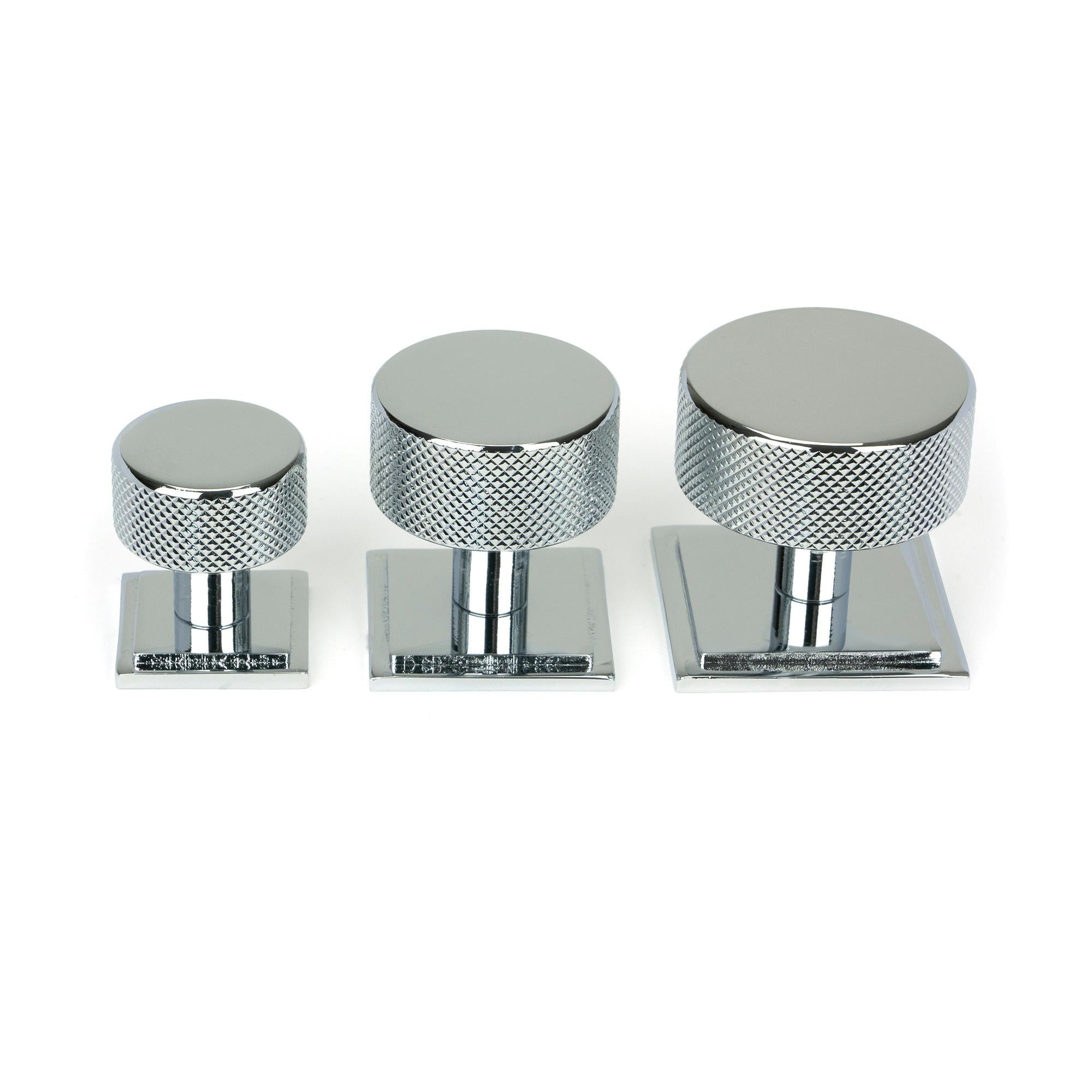Polished Chrome Brompton Cabinet Knob - 38mm (Square) | From The Anvil - Cabinet Knobs - From The Anvil - Yester Home