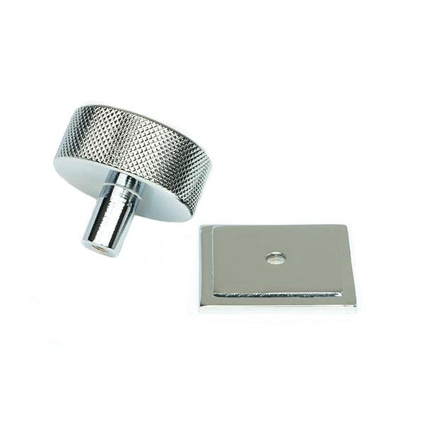 Polished Chrome Brompton Cabinet Knob - 38mm (Square) | From The Anvil-Cabinet Knobs-Yester Home
