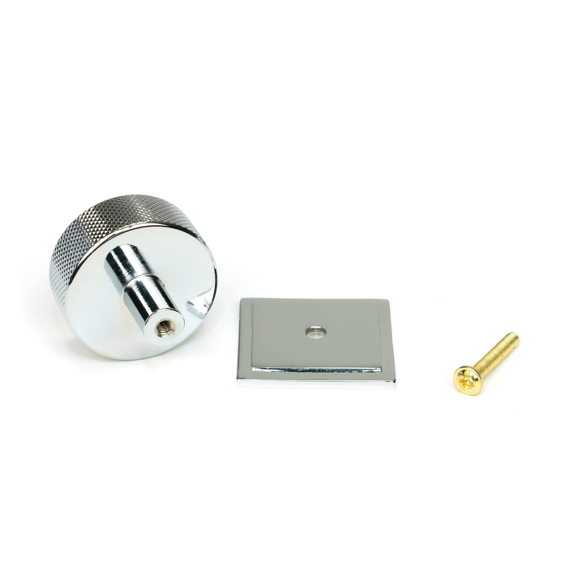 Polished Chrome Brompton Cabinet Knob - 38mm (Square) | From The Anvil-Cabinet Knobs-Yester Home