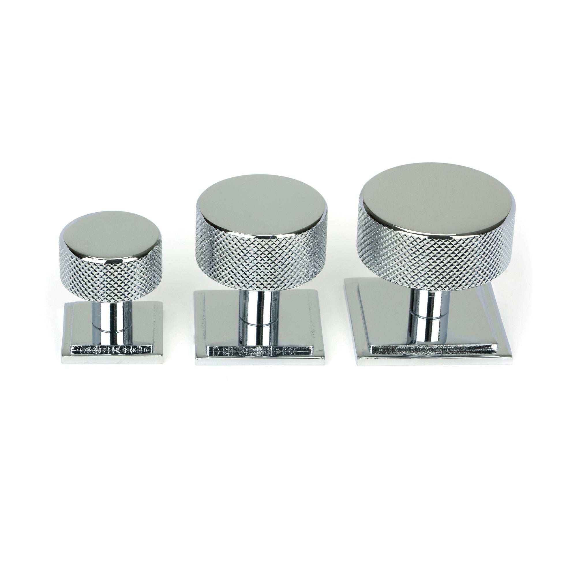 Polished Chrome Brompton Cabinet Knob - 38mm (Square) | From The Anvil-Cabinet Knobs-Yester Home