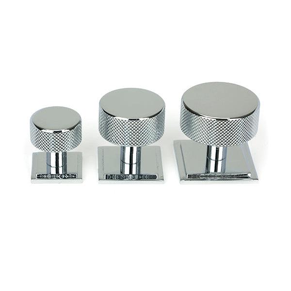 Polished Chrome Brompton Cabinet Knob - 38mm (Square) | From The Anvil-Cabinet Knobs-Yester Home