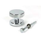 Polished Chrome Brompton Centre Door Knob (Art Deco) | From The Anvil - Centre Door Knobs - From The Anvil - Yester Home