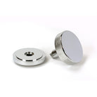 Polished Chrome Brompton Centre Door Knob (Art Deco) | From The Anvil - Centre Door Knobs - From The Anvil - Yester Home