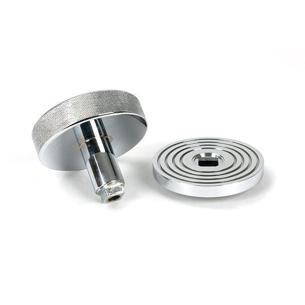 Polished Chrome Brompton Centre Door Knob (Beehive) | From The Anvil-Centre Door Knobs-Yester Home
