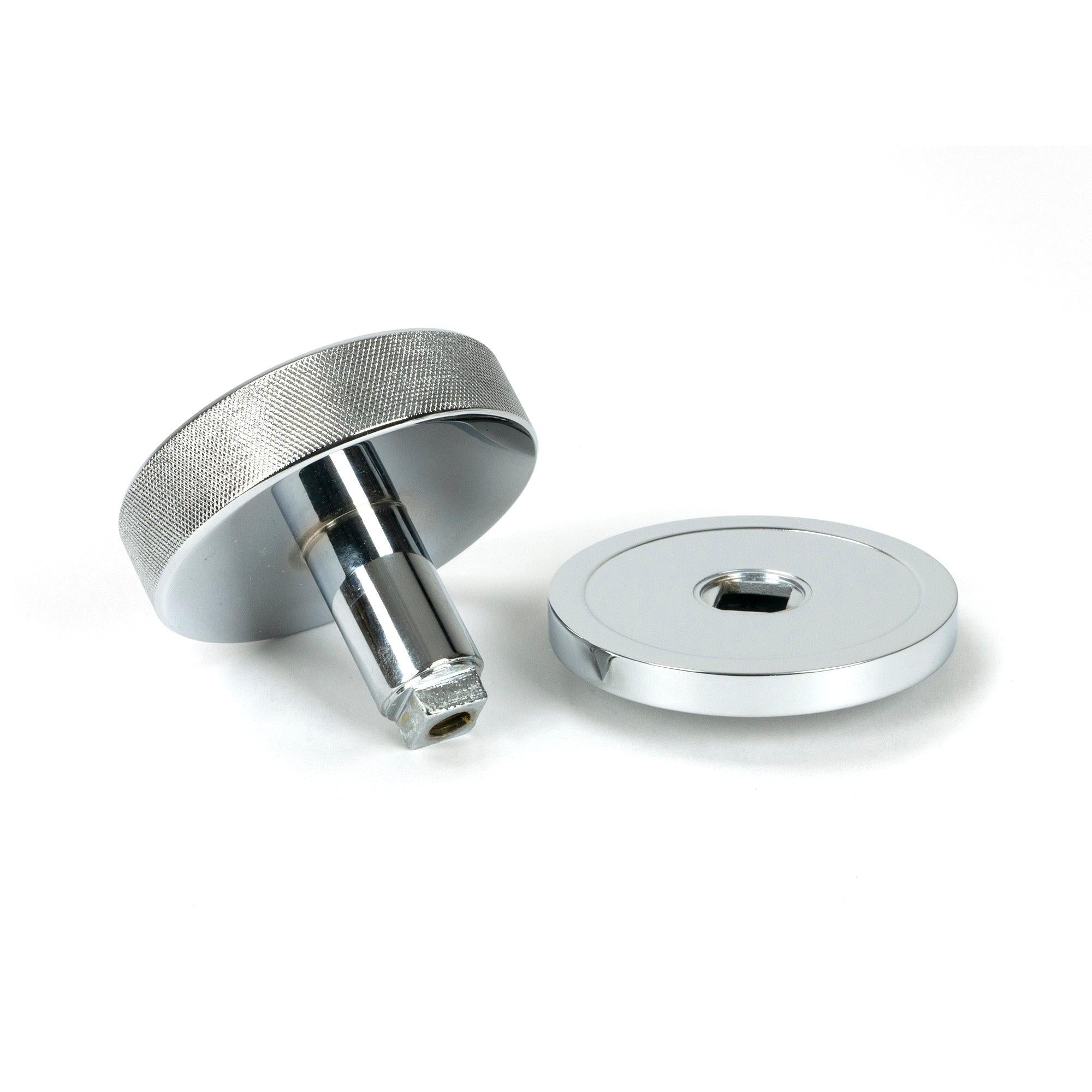Polished Chrome Brompton Centre Door Knob (Plain) | From The Anvil - Centre Door Knobs - From The Anvil - Yester Home