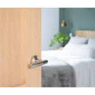 Polished Chrome Brompton Lever on Rose Set (Beehive) | From The Anvil-Concealed-Yester Home