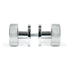 Polished Chrome Brompton Mortice/Rim Knob Set (Art Deco) | From The Anvil-Mortice Knobs-Yester Home