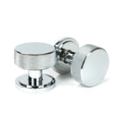 Polished Chrome Brompton Mortice/Rim Knob Set (Art Deco) | From The Anvil - Mortice Knobs - From The Anvil - Yester Home