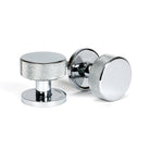 Polished Chrome Brompton Mortice/Rim Knob Set (Plain) | From The Anvil - Mortice Knobs - From The Anvil - Yester Home