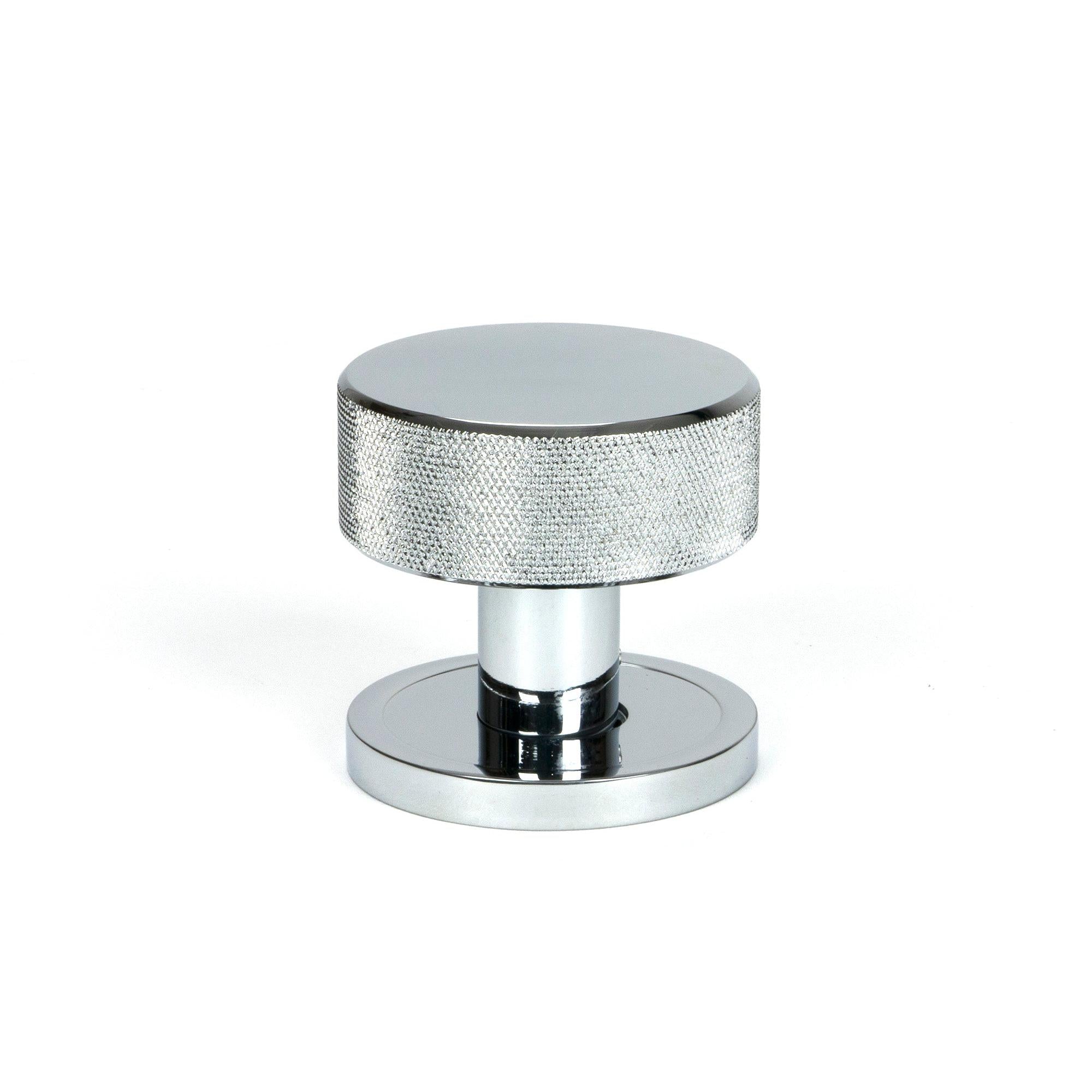 Polished Chrome Brompton Mortice/Rim Knob Set (Plain) | From The Anvil - Mortice Knobs - From The Anvil - Yester Home